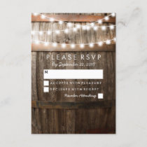 Rustic Country Wedding RSVP | String of Lights