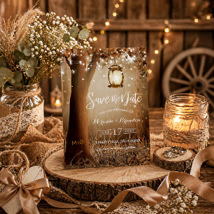 Rustic Country Wedding Save the Date Card