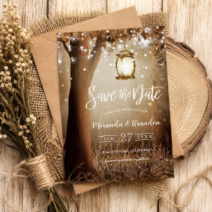 Rustic Country Wedding Save the Date Invitation