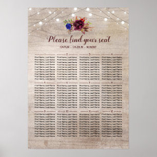 Rustic Country Wedding Seating Chart