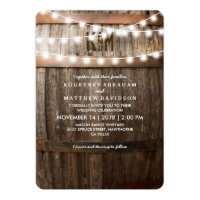 Rustic Country Wedding | String of Lights Card