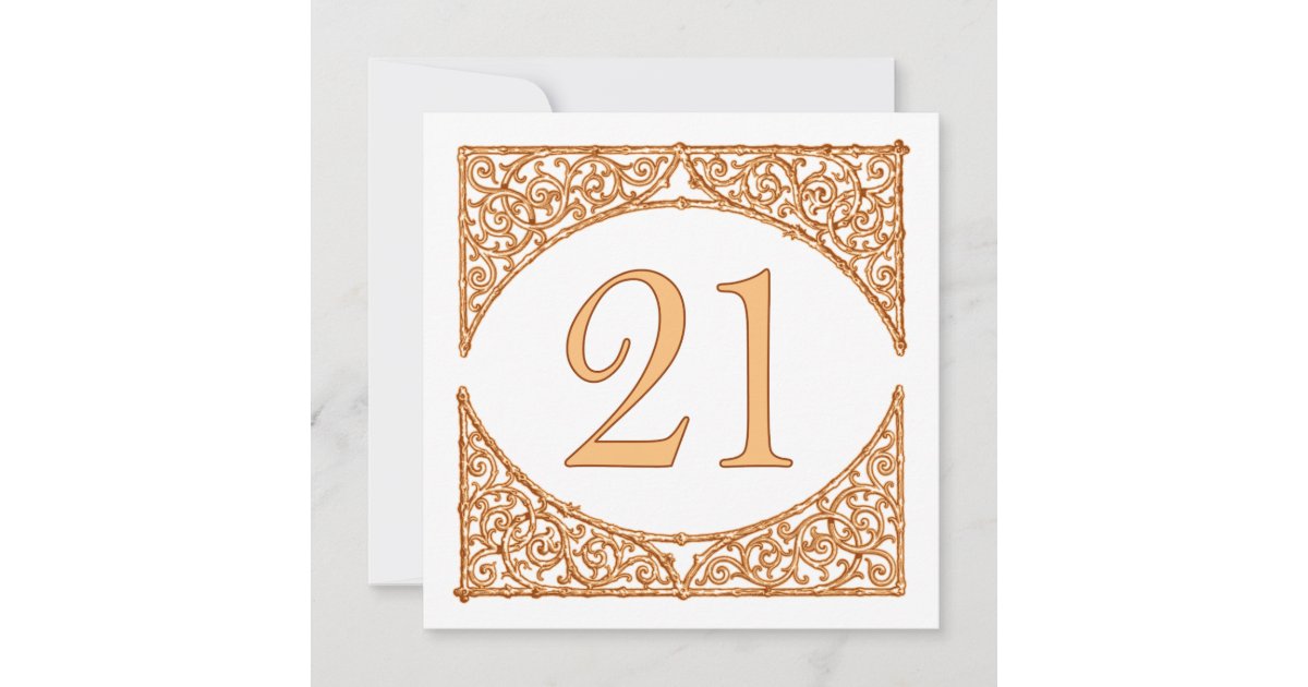 Rustic Country Wedding Table Number 21 Zazzle