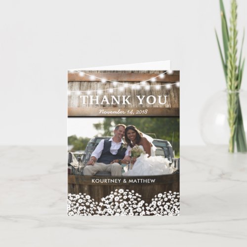 Rustic Country Wedding Thank You