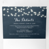 Rustic Country Wedding Tri-Fold Invitations RSVP (Inside First)