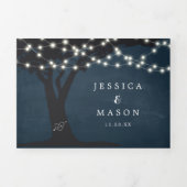 Rustic Country Wedding Tri-Fold Invitations RSVP (Cover)