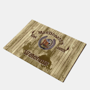 Rustic country western cowboy ranch themed doormat