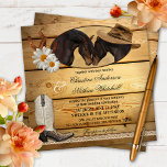 Rustic Country Western Horses Wedding Invitation at Zazzle