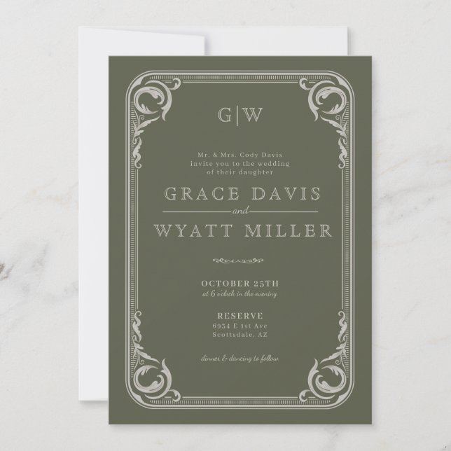 Rustic Country Western Wedding Invitation (Front)