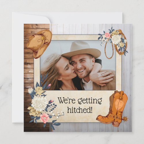 Rustic Country Western Wedding Invitation