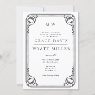 Rustic Country Western Wedding Invitation