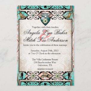 Rustic Country Western Wedding Invitation