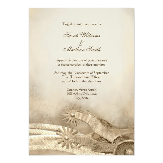 Rustic Country Western Wedding Invitations Zazzle Com