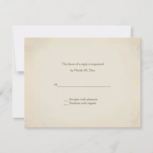 Rustic Country Western Wedding Reply Cards (Front)