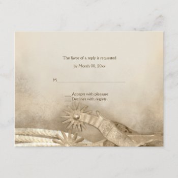 Rustic Country Western Wedding Reply Cards by PMCustomWeddings at Zazzle