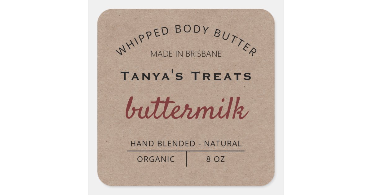 Rustic Country Whipped Body Butter Business Labels Zazzle
