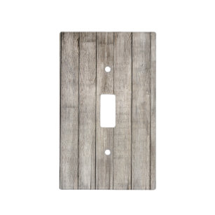 Faux Wood Paneling Pattern Light Switch and Outlet Cover