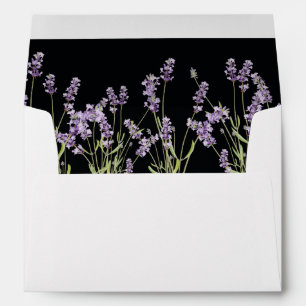 Rustic Country Wildflower Lavender Floral Envelope