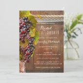 Rustic Country Wine Themed Bridal Shower Invite (Standing Front)
