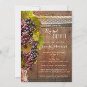 Rustic Country Wine Themed Bridal Shower Invite (Front)