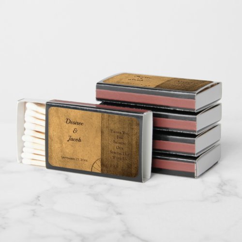Rustic Country Wood Barn Vintage Western Wedding Matchboxes
