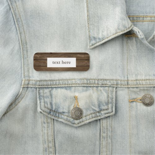 rustic country  wood Classic Name Tag