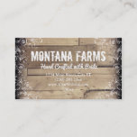 Rustic Country Wood Flourish Business Cards at Zazzle
