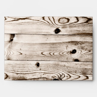 Rustic Country Wood Grain Invitation Envelopes