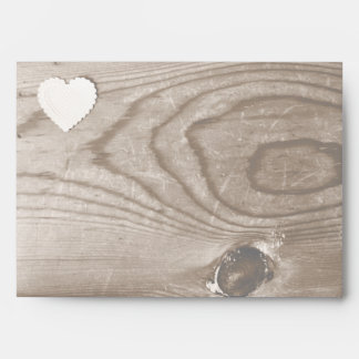 Rustic Country Wood Grain Invitation Envelopes