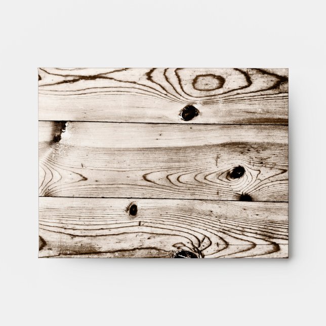 Rustic Country Wood Grain RSVP Envelopes (Front)