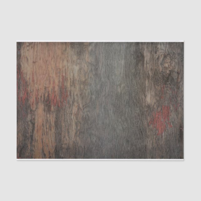 Rustic Country Wood Grain Tissue Paper (Front)