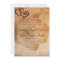Rustic Country Wood Hearts Wedding Invitations