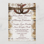 Rustic Country Wood Horseshoe Wedding Invitations