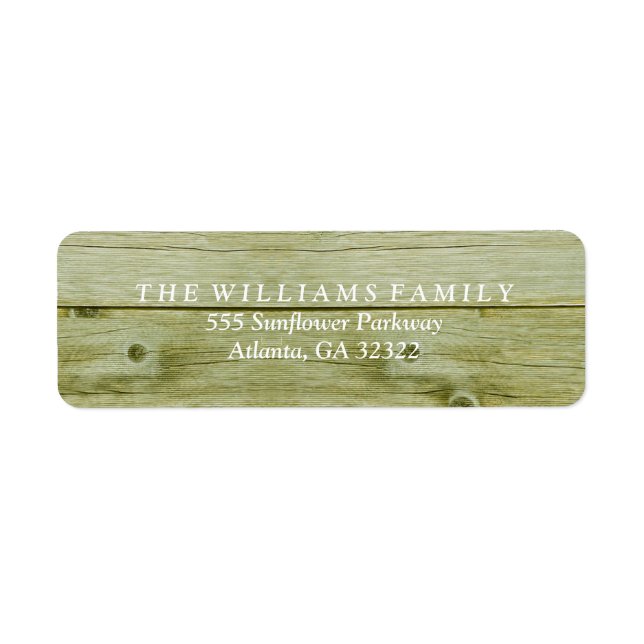 Rustic Country Wood Label (Front)