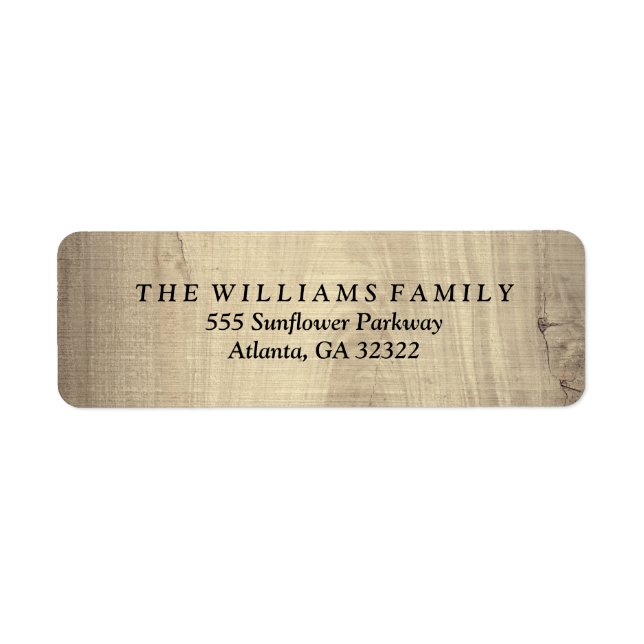 Rustic Country Wood Label (Front)
