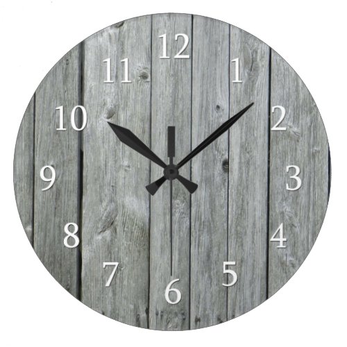 Rustic Country  Wood Large Clock
