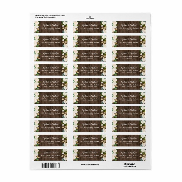 Rustic Country Wood White Gold Garden Flowers Label