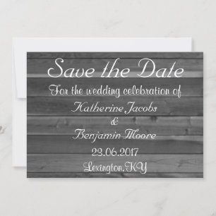 Rustic Country Wooden Save The Date Announcement