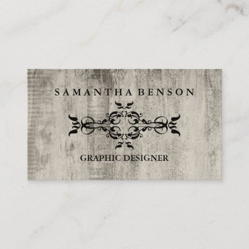 Rustic Country Wooden Texture Graphic Business Car Business Card