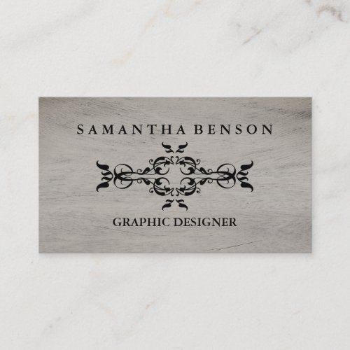 Rustic Country Wooden Texture Graphic Business Card