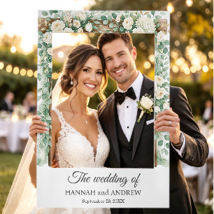Rustic Countryside Cottagecore Wedding Reception Selfie Frame