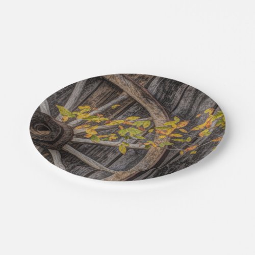 Rustic Countryside Wagon Wheel  Paper Plates