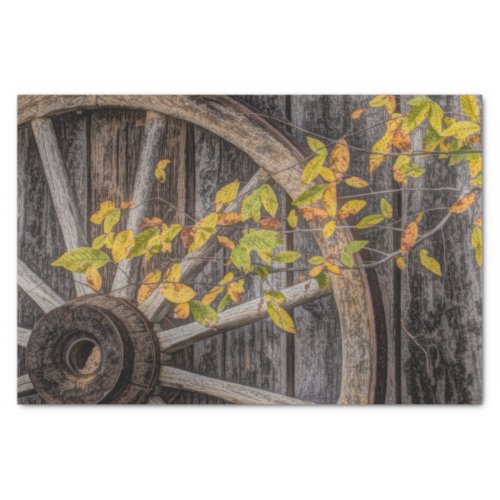 Rustic Countryside Wagon Wheel  Tissue Paper