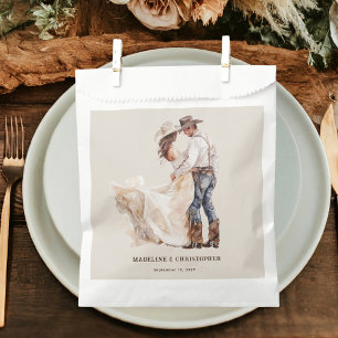 Rustic Couple Wedding Favor Bag