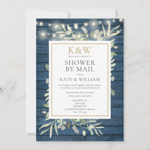 Rustic Couples Shower By Mail Long Distance Invitation