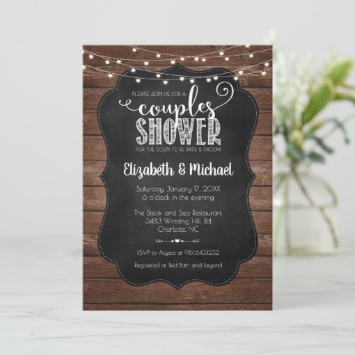 Rustic Couples Shower Invitation Zazzle