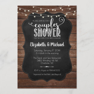 Rustic Couples Shower Invitation