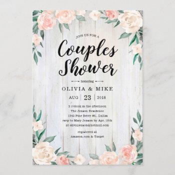 Rustic Couples Shower Invitations by UniqueInvites at Zazzle