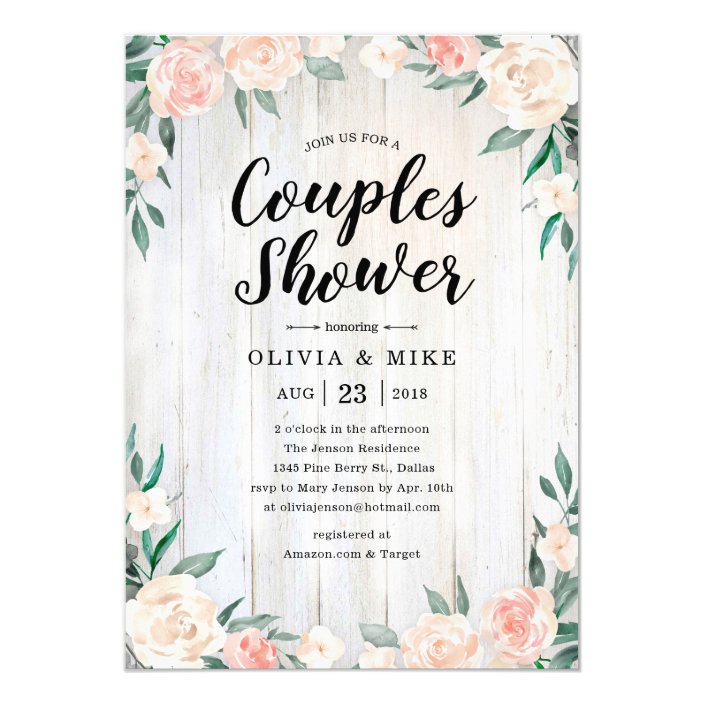 Rustic Couples Shower Invitations