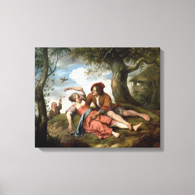 Rustic Courtship Canvas Print (Front)