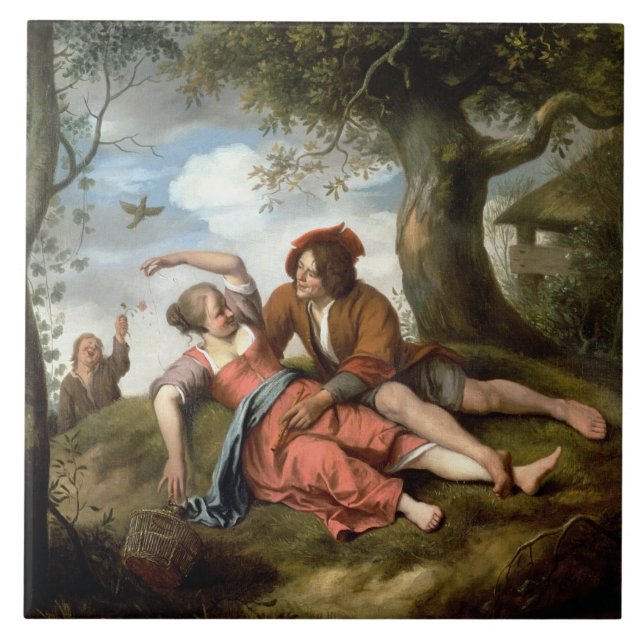 Rustic Courtship Ceramic Tile (Front)